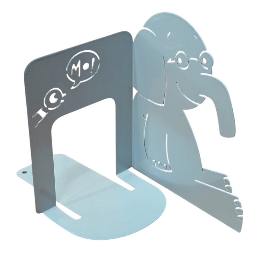 Mo Willems Studio Elephant Metal Blue Bookends By Yottoy Decor